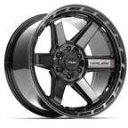 4PLAY 4P63 20x10 5x127 + 5x139.7 -18et Gloss Black Brushed with Tinted Clear Wheel