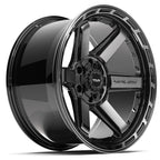 4PLAY 4P63 20x10 5x127 + 5x139.7 -18et Gloss Black Brushed with Tinted Clear Wheel