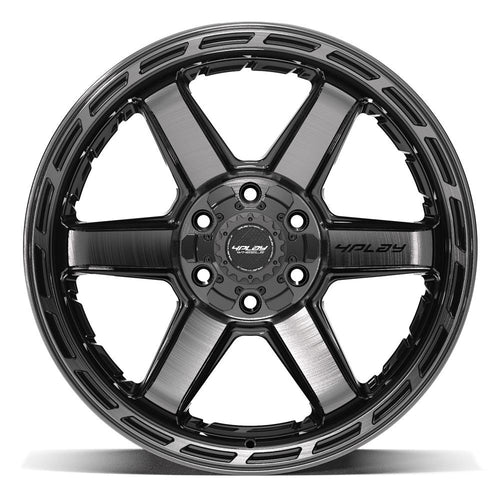 4PLAY 4P63 20x10 6x135 + 6x139.7 - 18et Gloss Black Brushed with Tinted Clear Wheel - Sniper Custom Trucks