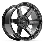 4PLAY 4P63 22x10 5x127 + 5x139.7 -18et Gloss Black Brushed with Tinted Clear Wheel