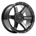 4PLAY 4P63 22x10 6x135 + 6x139.7 -18et Gloss Black Brushed with Tinted Clear Wheel