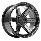 4PLAY 4P63 22x10 6x135 + 6x139.7 -18et Gloss Black Brushed with Tinted Clear Wheel