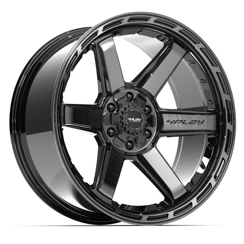 4PLAY 4P63 22x10 6x135 + 6x139.7 - 18et Gloss Black Brushed with Tinted Clear Wheel - Sniper Custom Trucks