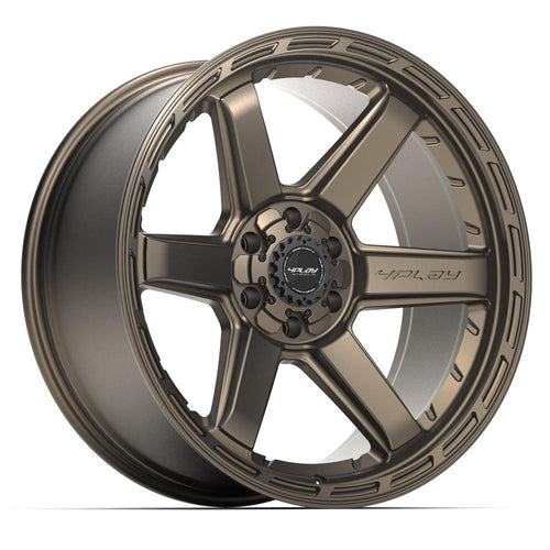 4PLAY 4P63 22x10 6x135 + 6x139.7 - 18et Satin Bronze Wheel - Sniper Custom Trucks