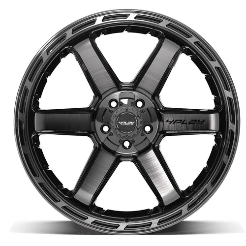 4PLAY 4P63 22x12 5x127 + 5x139.7 - 44et Gloss Black Brushed with Tinted Clear Wheel - Sniper Custom Trucks