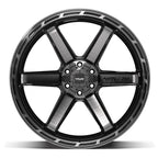 4PLAY 4P63 24x12 6x135 + 6x139.7 -44et Gloss Black Brushed with Tinted Clear Wheel