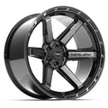 4PLAY 4P63 24x12 6x135 + 6x139.7 -44et Gloss Black Brushed with Tinted Clear Wheel