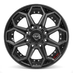 4PLAY 4P80R 20x9 8x170 0et Gloss Black Brushed with Tinted Clear Wheel