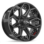 4PLAY 4P80R 20x9 8x180 0et Gloss Black Brushed with Tinted Clear Wheel