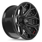 4PLAY 4P80R 20x10 6x135 + 6x139.7 -18et Gloss Black Brushed with Tinted Clear Wheel