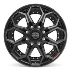 4PLAY 4P80R 20x10 8x170 -24et Gloss Black Brushed with Tinted Clear Wheel