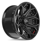 4PLAY 4P80R 20x10 8x165.1 -24et Gloss Black Brushed with Tinted Clear Wheel