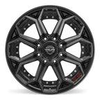 4PLAY 4P80R 22x10 8x165.1 -24et Gloss Black Brushed with Tinted Clear Wheel