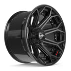 4PLAY 4P80R 22x12 6x135 + 6x139.7 -44et Gloss Black Brushed with Tinted Clear Wheel