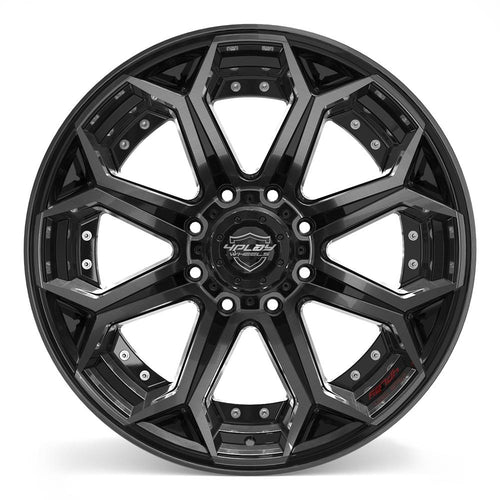 4PLAY 4P80R 22x12 8x170 - 44et Gloss Black Brushed with Tinted Clear Wheel - Sniper Custom Trucks