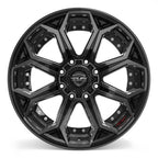 4PLAY 4P80R 22x12 8x165.1 -44et Gloss Black Brushed with Tinted Clear Wheel