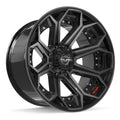 4PLAY 4P80R 22x12 8x165.1 -44et Gloss Black Brushed with Tinted Clear Wheel