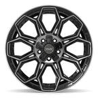 4PLAY 4P83 20x9 5x127 + 5x139.7 0et Gloss Black Brushed with Tinted Clear Wheel