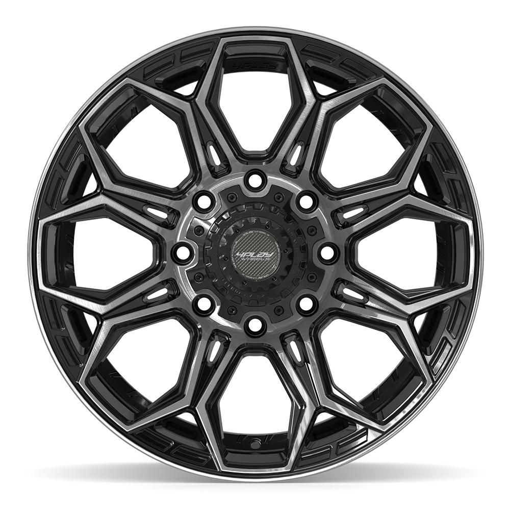 4PLAY 4P83 20x9 8x170 0et Gloss Black Brushed with Tinted Clear Wheel