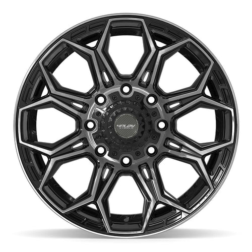 4PLAY 4P83 20x9 8x170 0et Gloss Black Brushed with Tinted Clear Wheel - Sniper Custom Trucks