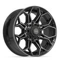 4PLAY 4P83 20x9 8x180 0et Gloss Black Brushed with Tinted Clear Wheel
