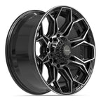 4PLAY 4P83 20x9 8x165.1 0et Gloss Black Brushed with Tinted Clear Wheel