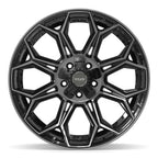 4PLAY 4P83 20x10 5x127 + 5x139.7 -18et Gloss Black Brushed with Tinted Clear Wheel