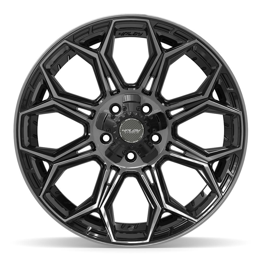 4PLAY 4P83 20x10 5x127 + 5x139.7 -18et Gloss Black Brushed with Tinted Clear Wheel