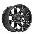 4PLAY 4P83 20x10 5x127 + 5x139.7 -18et Gloss Black Brushed with Tinted Clear Wheel