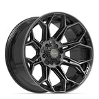 4PLAY 4P83 20x10 5x127 + 5x139.7 -18et Gloss Black Brushed with Tinted Clear Wheel