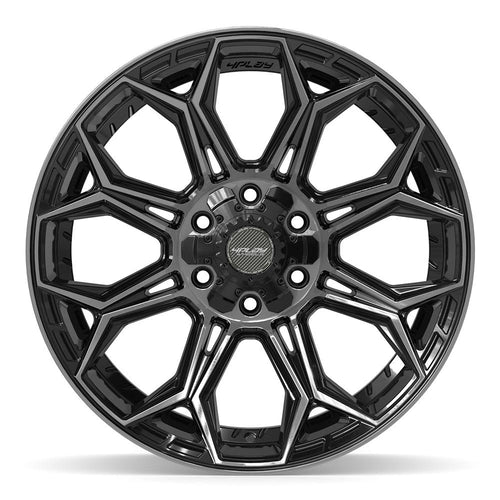 4PLAY 4P83 20x10 6x135 + 6x139.7 - 18et Gloss Black Brushed with Tinted Clear Wheel - Sniper Custom Trucks
