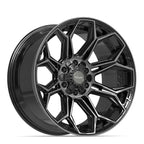 4PLAY 4P83 20x10 6x135 + 6x139.7 -18et Gloss Black Brushed with Tinted Clear Wheel