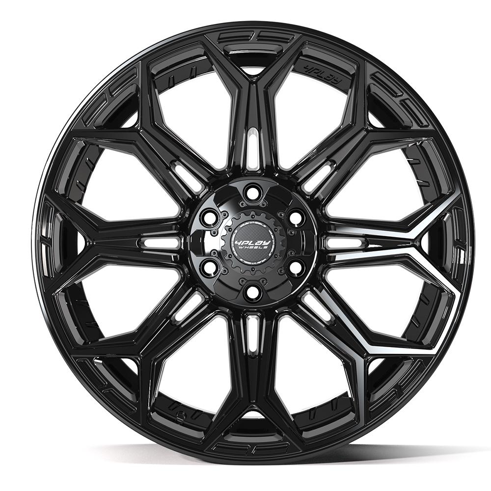 4PLAY 4P83 22x9 6x135 + 6x139.7 12et Gloss Black Wheel