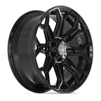 4PLAY 4P83 22x9 6x135 + 6x139.7 12et Gloss Black Wheel