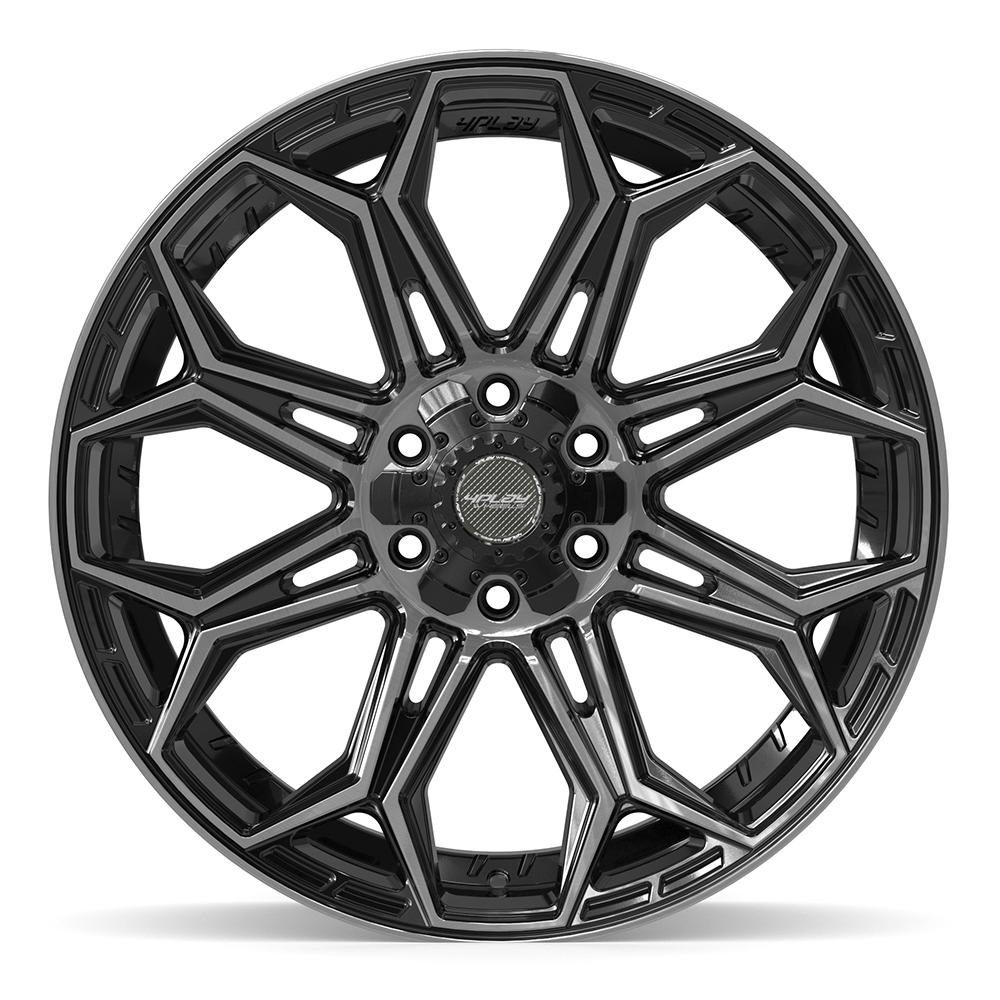 4PLAY 4P83 22x9 6x135 + 6x139.7 12et Gloss Black Brushed with Tinted Clear Wheel