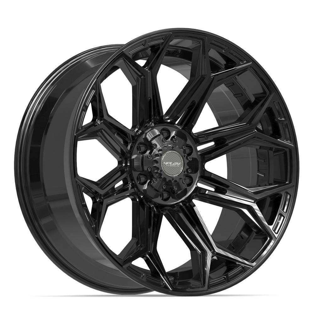 4PLAY 4P83 22x10 6x135 + 6x139.7 -18et Gloss Black Wheel