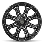 4PLAY 4P83 22x10 6x135 + 6x139.7 -18et Gloss Black Brushed with Tinted Clear Wheel