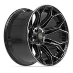 4PLAY 4P83 22x12 5x127 + 5x139.7 -44et Gloss Black Brushed with Tinted Clear Wheel