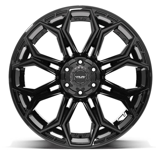 4PLAY 4P83 22x12 6x135 + 6x139.7 - 44et Gloss Black Wheel - Sniper Custom Trucks