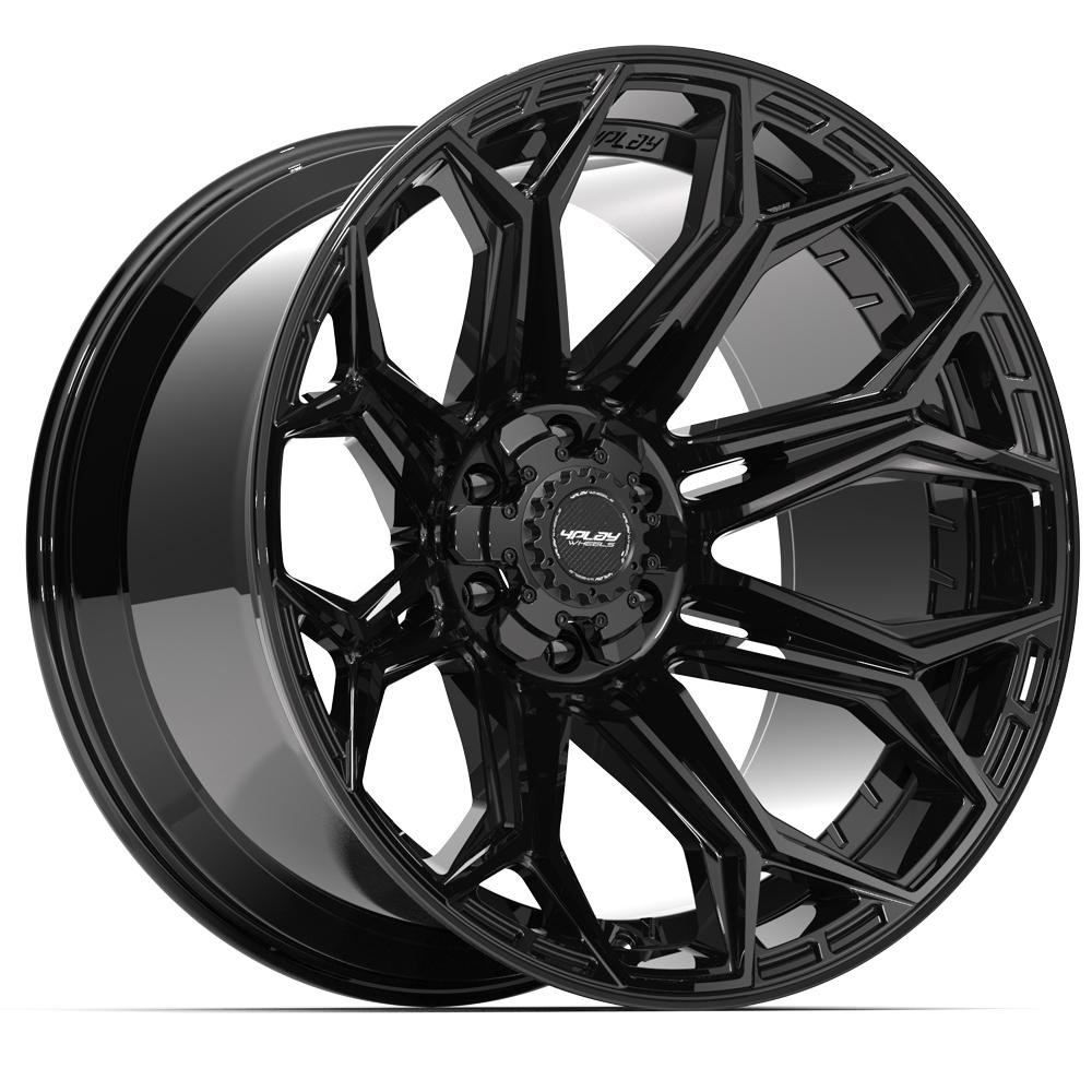 4PLAY 4P83 22x12 6x135 + 6x139.7 -44et Gloss Black Wheel