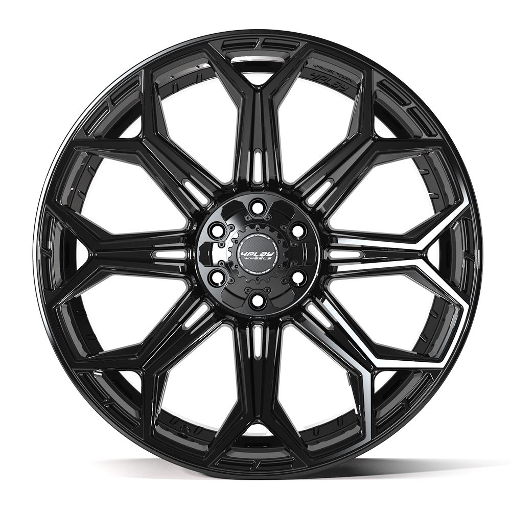 4PLAY 4P83 24x10 6x135 + 6x139.7 18et Gloss Black Wheel