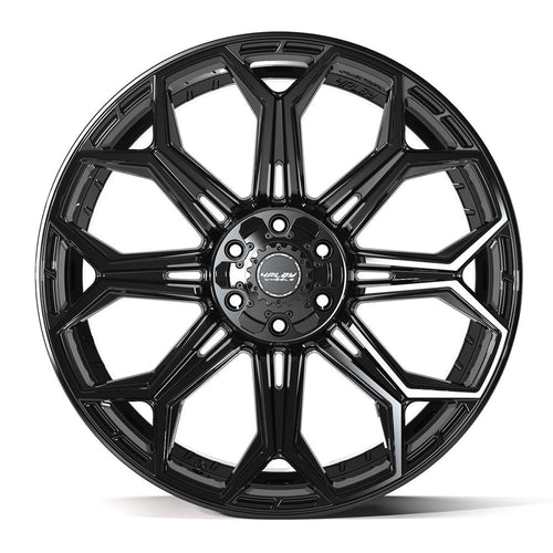 4PLAY 4P83 24x10 6x135 + 6x139.7 18et Gloss Black Wheel - Sniper Custom Trucks