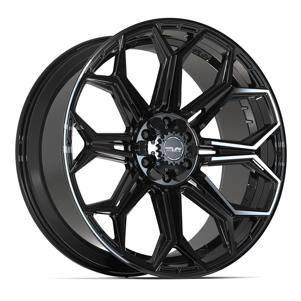 4PLAY 4P83 24x10 6x135 + 6x139.7 18et Gloss Black Wheel