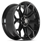 4PLAY 4P83 24x10 6x135 + 6x139.7 18et Gloss Black Wheel