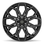 4PLAY 4P83 24x12 6x135 + 6x139.7 -44et Gloss Black Brushed with Tinted Clear Wheel