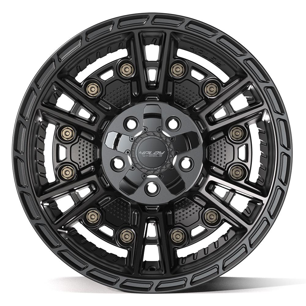 4PLAY 4PS01 17x9 5x127 + 5x139.7 -6et Satin Black Wheel