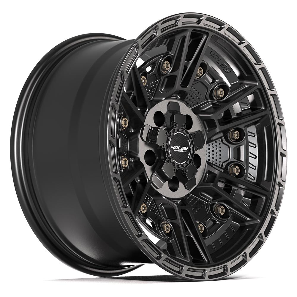 4PLAY 4PS01 17x9 5x127 + 5x139.7 -6et Satin Black Wheel