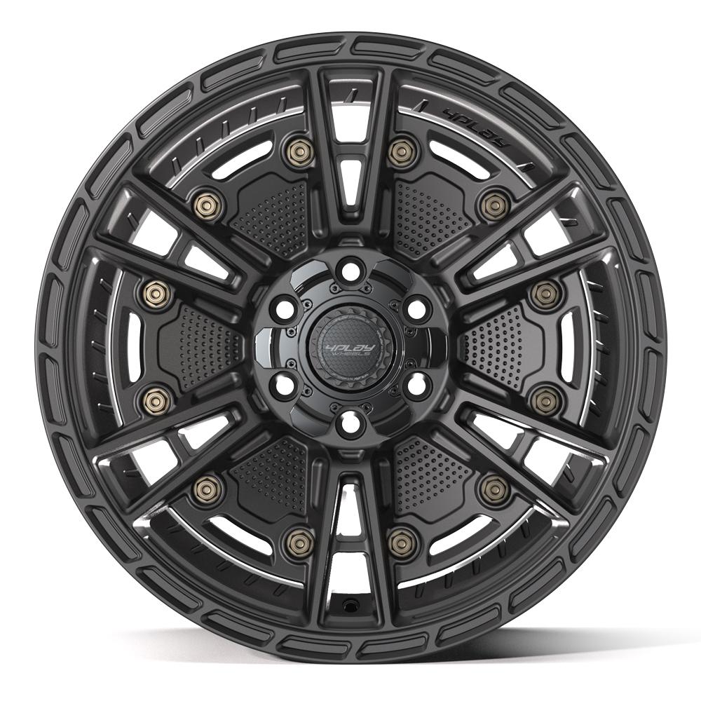 4PLAY 4PS01 20x9 6x135 + 6x139.7 -6et Satin Black Wheel
