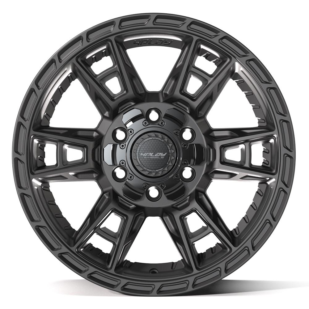 4PLAY 4PS20 17x9 6x135 + 6x139.7 18et Satin Black Wheel
