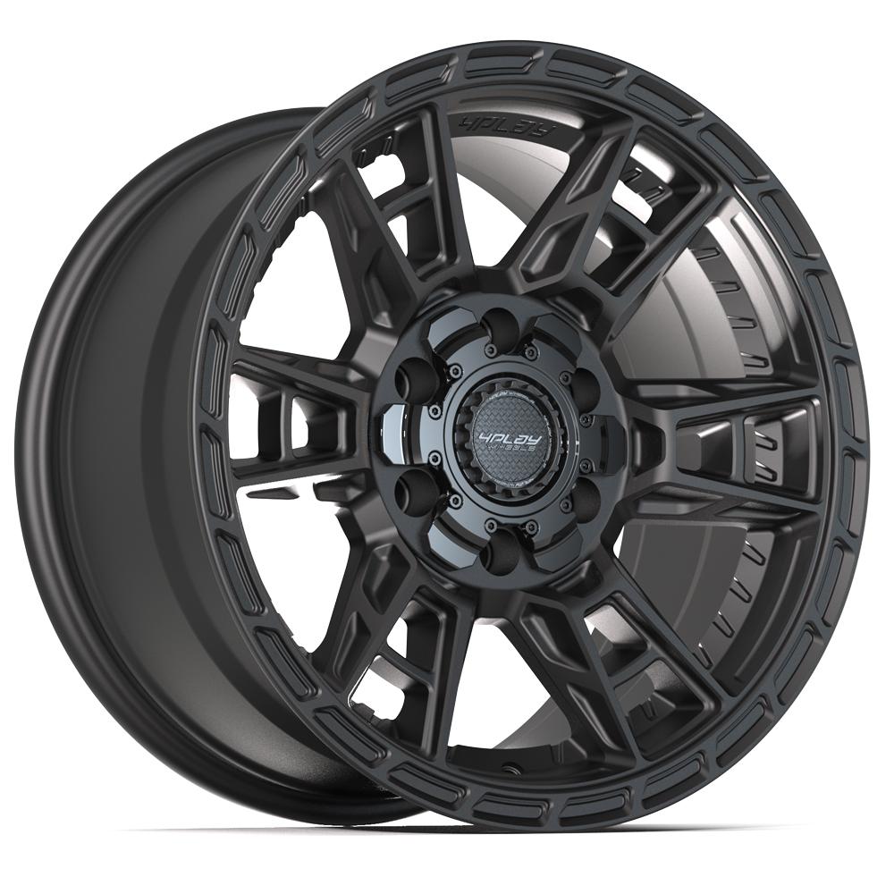 4PLAY 4PS20 17x9 6x135 + 6x139.7 18et Satin Black Wheel